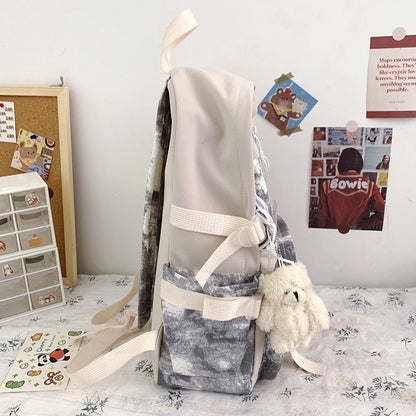 Women Backpack Kawaii Girls Schoolbag for Teenager Bookbag Cute Canvas Shoulder Bag Female Travel