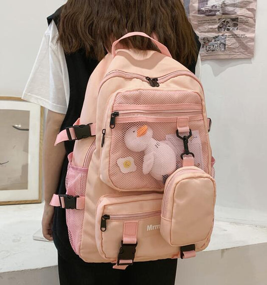 Woman Backpack Waterproof Nylon Mochila For Teenage Girls High Capacity Laptop Rucksack  School Bag