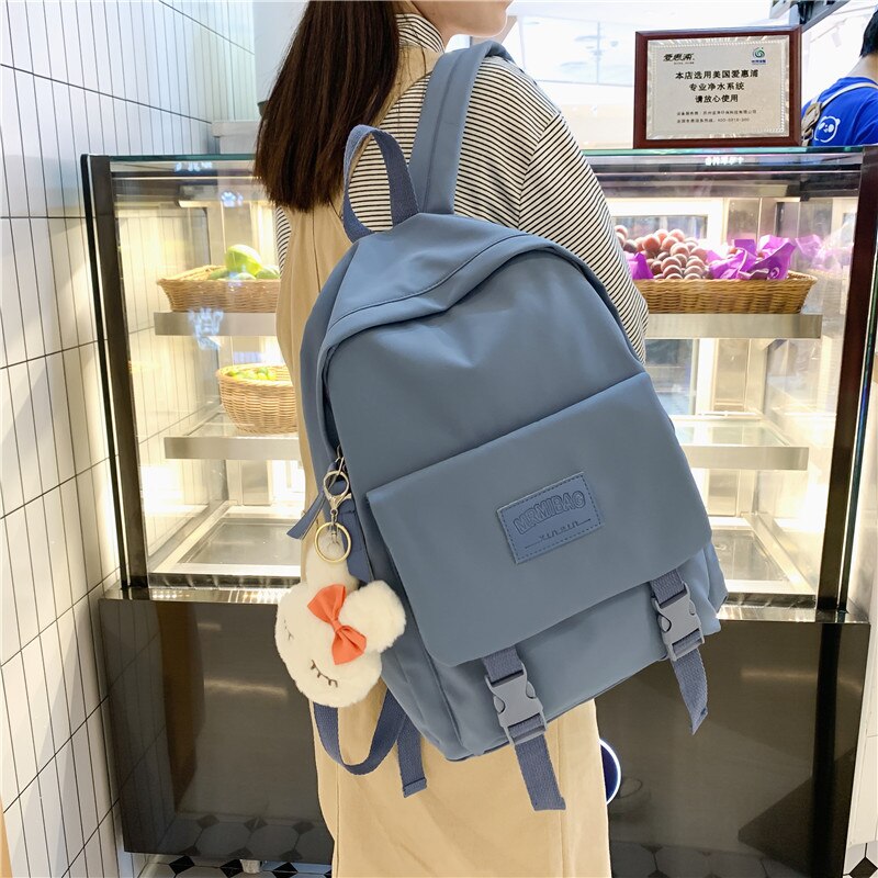 Women Backpack Waterproof Schoolbag For Teens Cute Female Harajuku High Black School Students Bag Rucksack