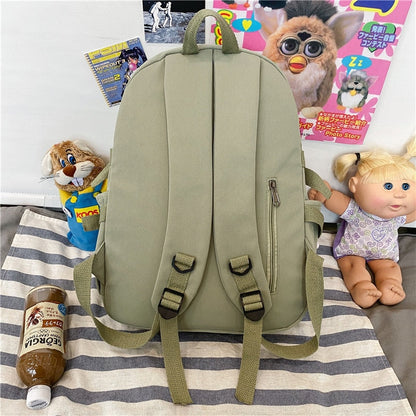 Women Backpacks Ins Girls Boys Cute Nylon High School Bags For Teens New Travel Waterproof Student