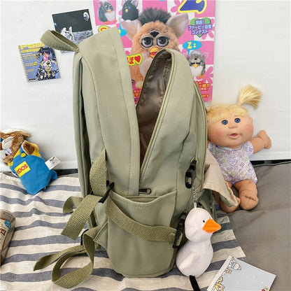 Women Backpacks Ins Girls Boys Cute Nylon High School Bags For Teens New Travel Waterproof Student