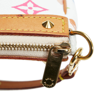 SALE Louis Vuitton Pochette Accessoires White Multicolor Monogram Canvas