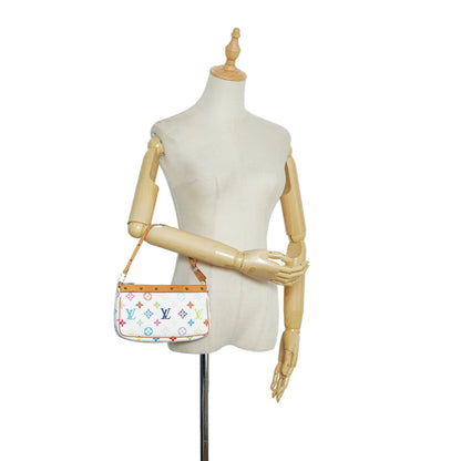 SALE Louis Vuitton Pochette Accessoires White Multicolor Monogram Canvas