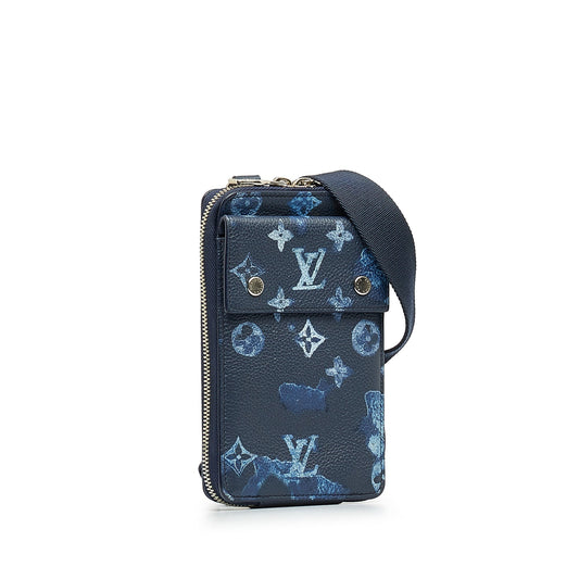 LOUIS VUITTON Monogram Ink Watercolor Phone Pouch Crossbody Bag