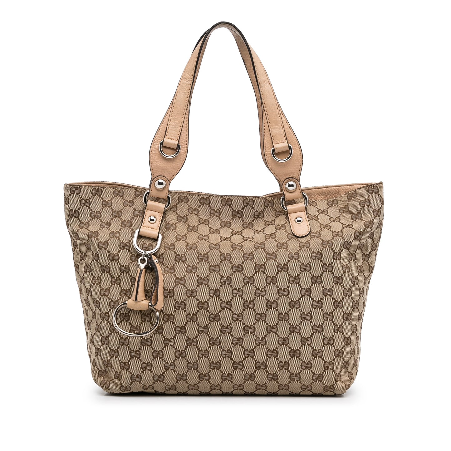 Brown Gucci GG Canvas Icon Bit Tote Bag