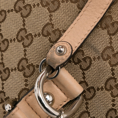 Brown Gucci GG Canvas Icon Bit Tote Bag