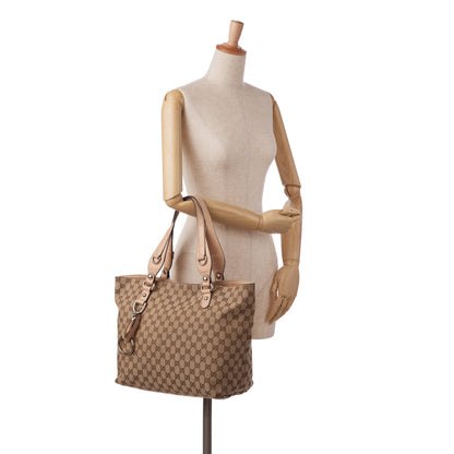 Brown Gucci GG Canvas Icon Bit Tote Bag