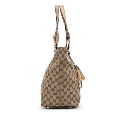 Brown Gucci GG Canvas Icon Bit Tote Bag