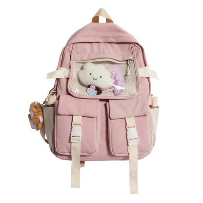 Student Laptop Backpack Cute  Book Schoolbag Women Kawaii Backpacks Harajuku Girl Mesh College Bag