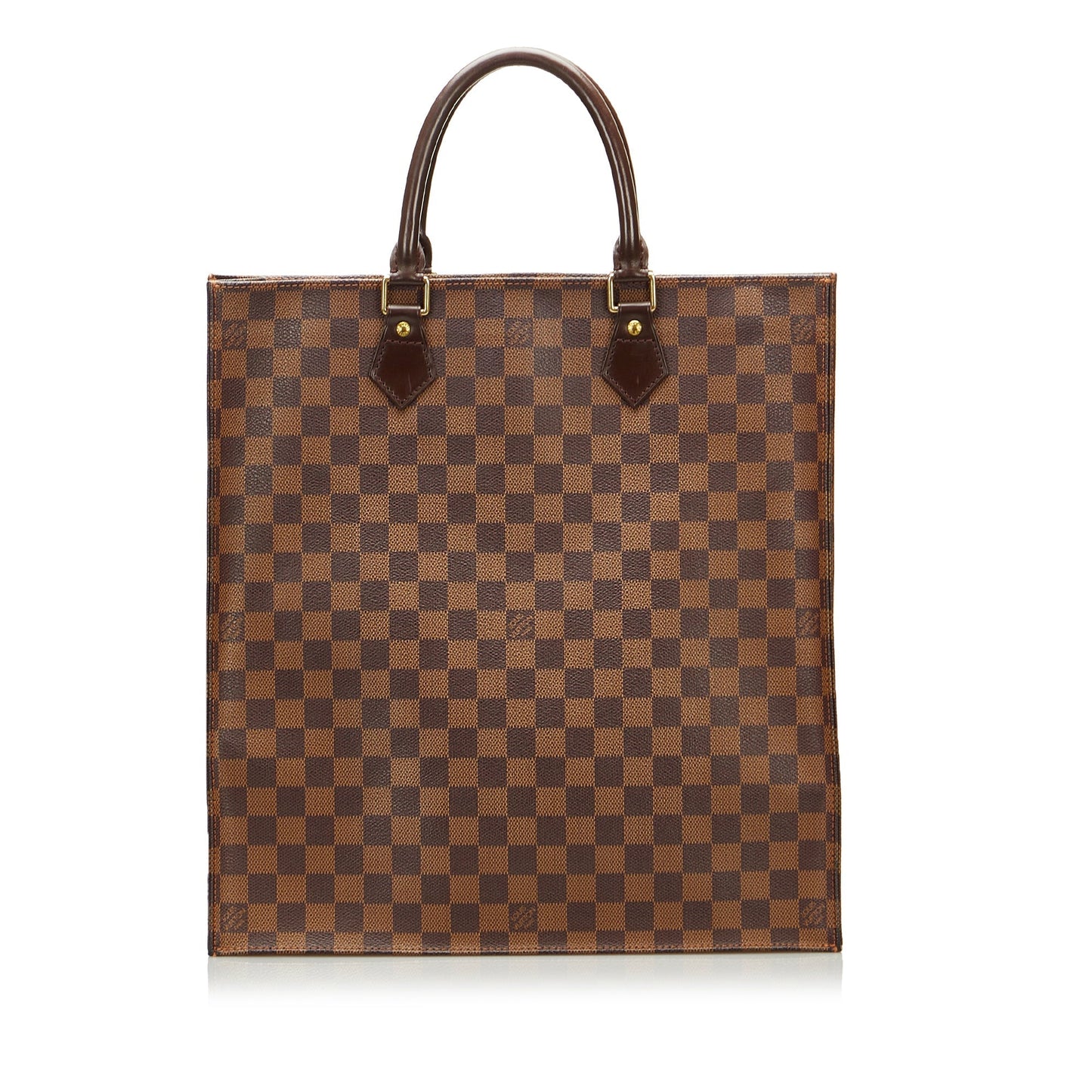 Brown Louis Vuitton Damier Ebene Sac Plat Tote Bag