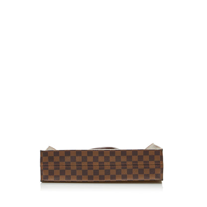 Brown Louis Vuitton Damier Ebene Sac Plat Tote Bag