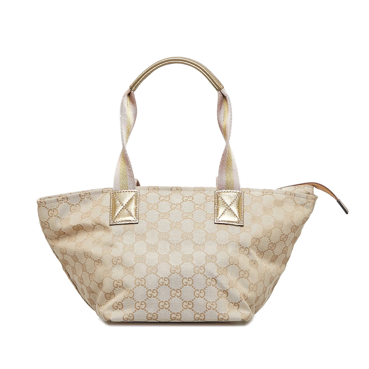 Brown Gucci GG Canvas Web Tote Bag