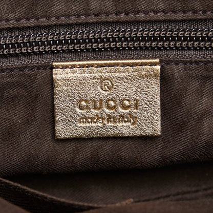 Brown Gucci GG Canvas Web Tote Bag