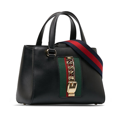 Gucci Sylvie Web Black Leather