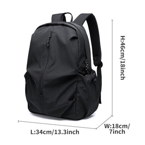 Gothslove Large Capacity Black Backpack Oxford Waterproof Backpack Teeth Travel Black Student School Bag for Men