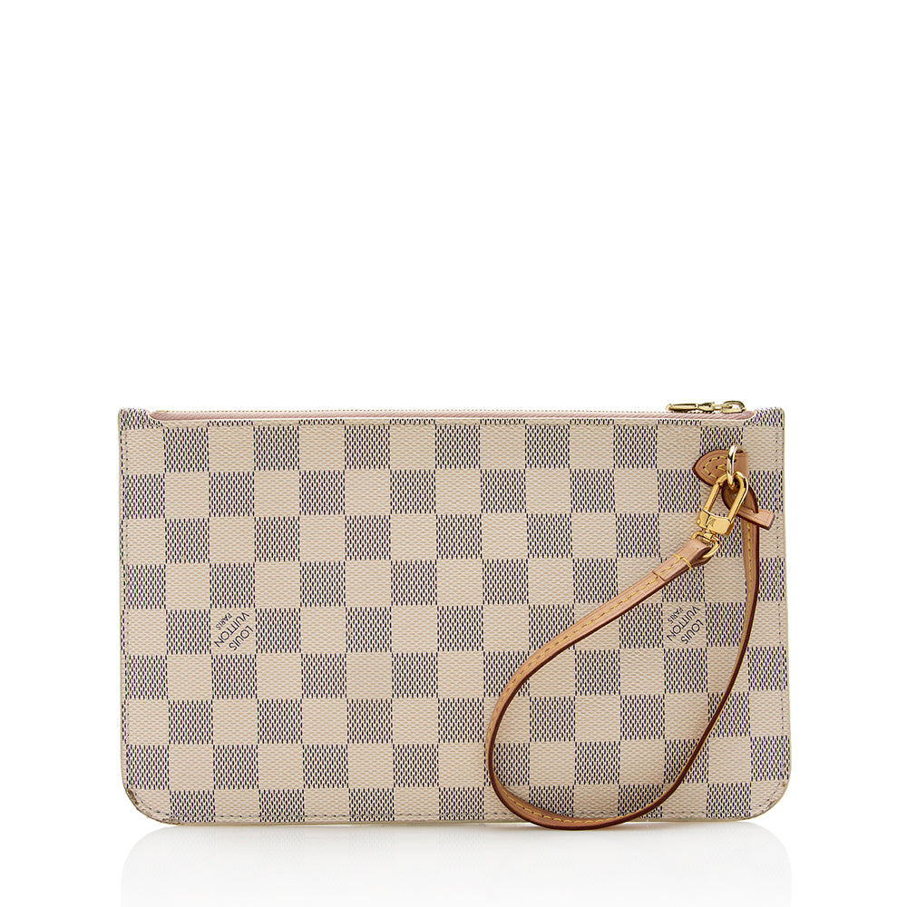 Louis Vuitton Damier Azur Neverfull MM Pochette (SHF-21426)