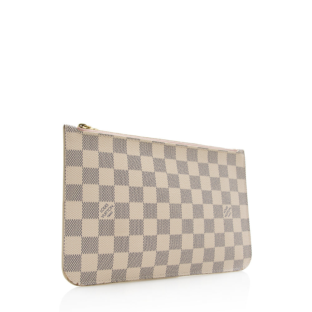 Louis Vuitton Damier Azur Neverfull MM Pochette (SHF-21426)