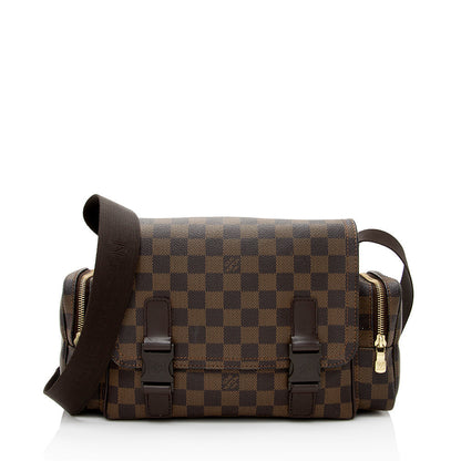 Louis Vuitton Damier Ebene Reporter Melville Messenger Bag (SHF-21999)