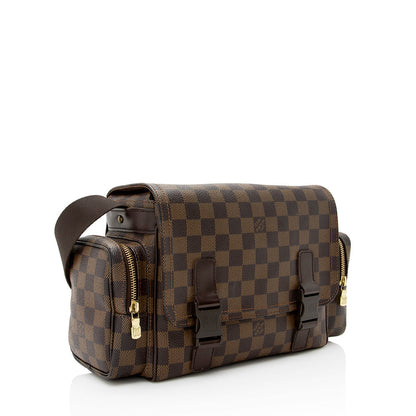 Louis Vuitton Damier Ebene Reporter Melville Messenger Bag (SHF-21999)