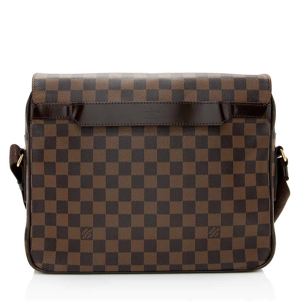 Louis Vuitton Damier Ebene Shelton MM Messenger Bag (SHF-21027)