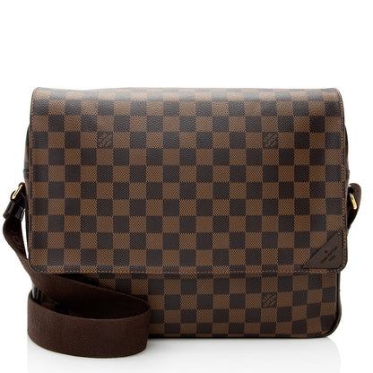 Louis Vuitton Damier Ebene Shelton MM Messenger Bag (SHF-21027)