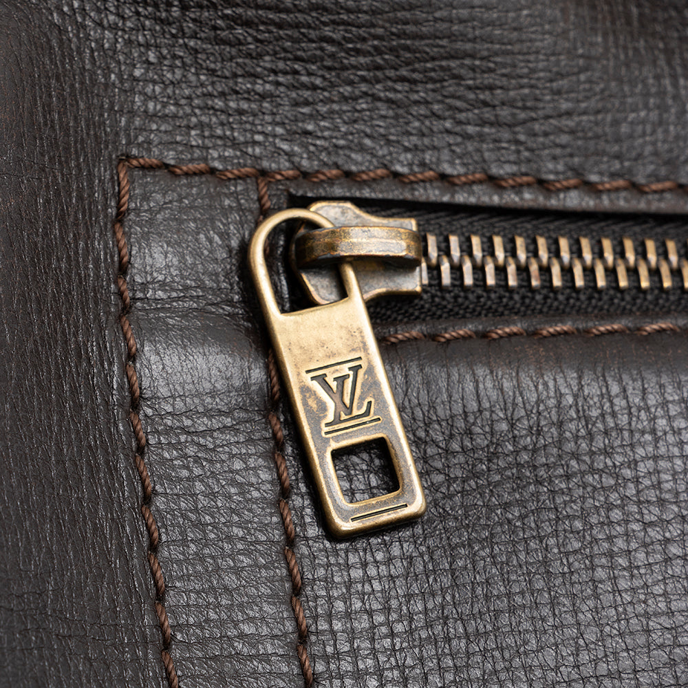 Louis Vuitton Utah Leather Huron Satchel (SHF-18525)