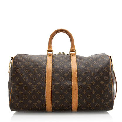 Louis Vuitton Vintage Monogram Canvas Keepall Bandouliere 45 Duffel Bag (SHF-20810)