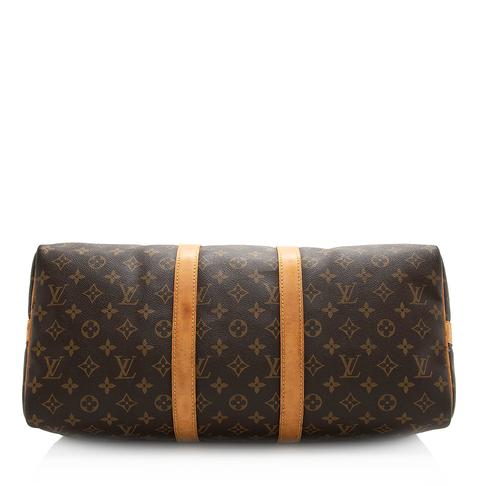 Louis Vuitton Vintage Monogram Canvas Keepall Bandouliere 45 Duffel Bag (SHF-20810)