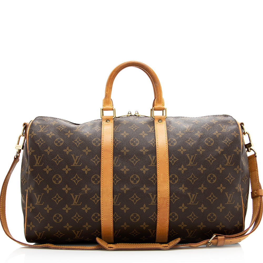 Louis Vuitton Vintage Monogram Canvas Keepall Bandouliere 45 Duffel Bag (SHF-20810)