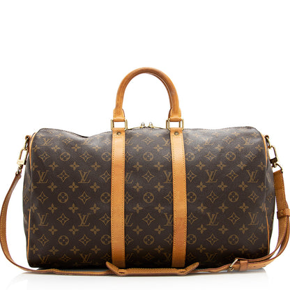 Louis Vuitton Vintage Monogram Canvas Keepall Bandouliere 45 Duffel Bag (SHF-20810)