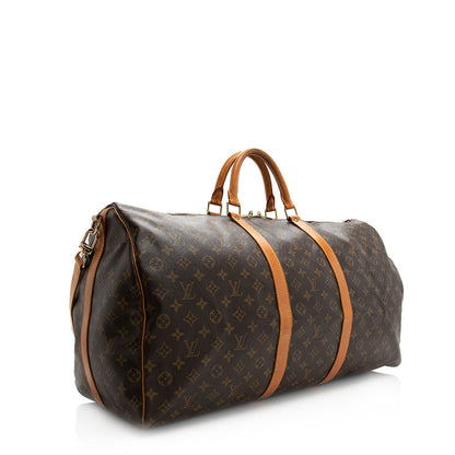 Louis Vuitton Vintage Monogram Canvas Keepall Bandouliere 60 Duffel Bag - FINAL SALE (SHF-20342)