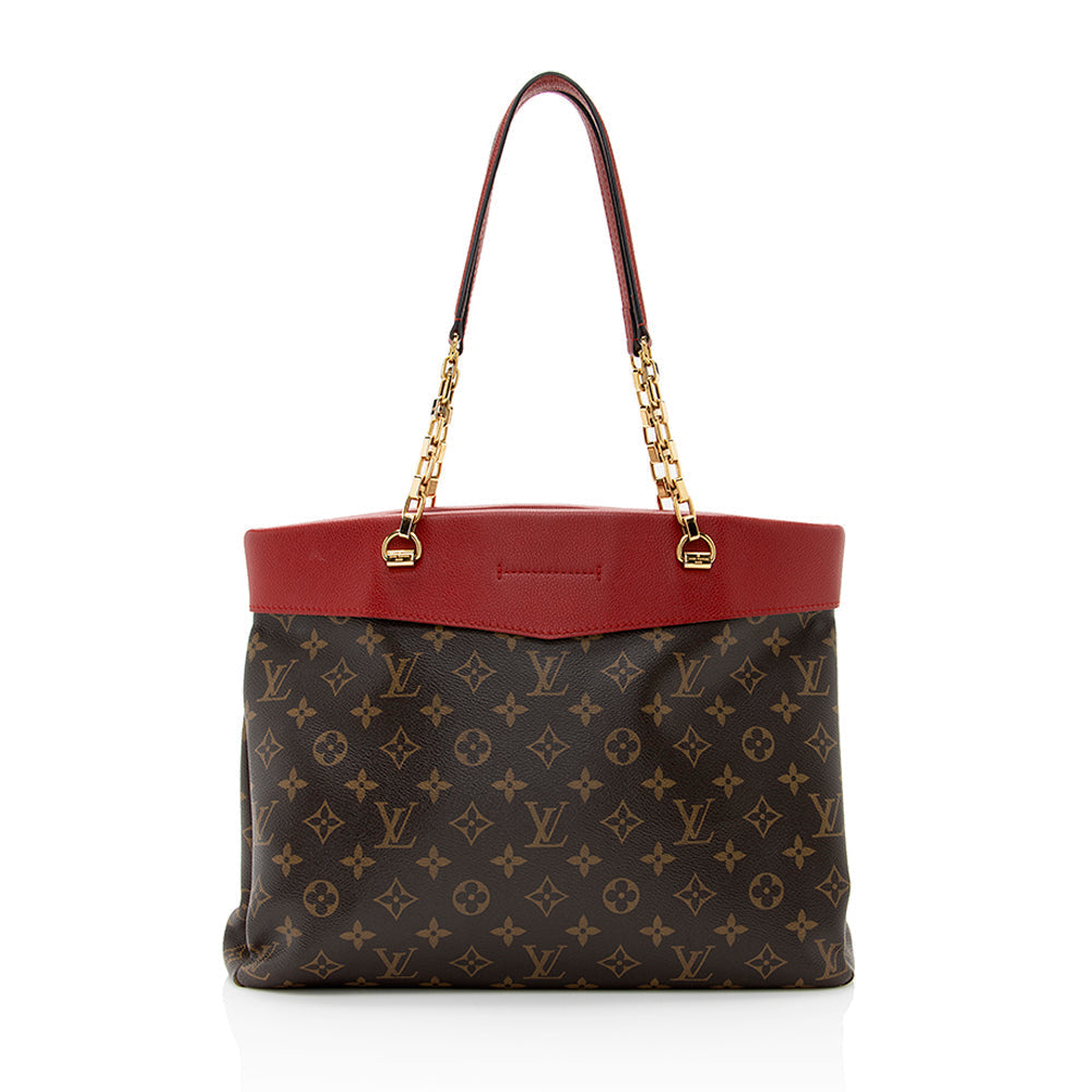 Louis Vuitton Monogram Canvas Pallas Shopper Tote (SHF-20964)