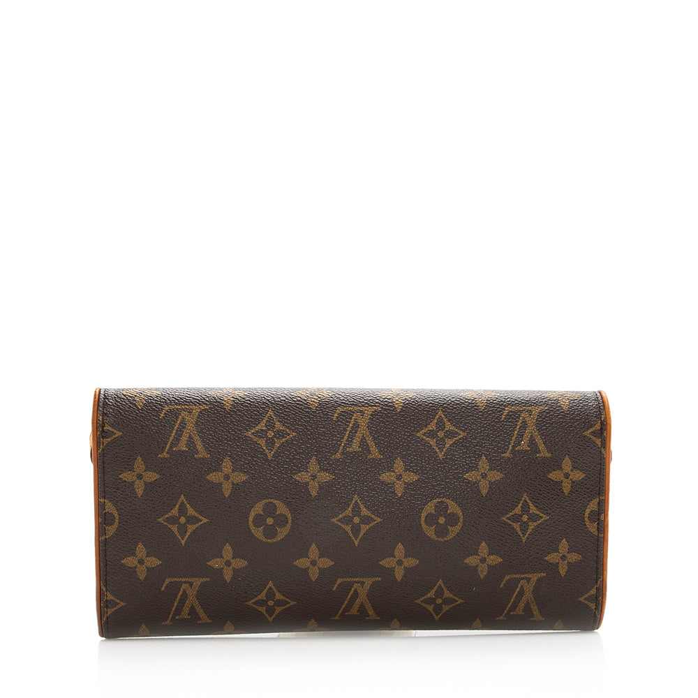 Louis Vuitton Vintage Monogram Canvas Pochette Twin GM Shoulder Bag (SHF-20344)