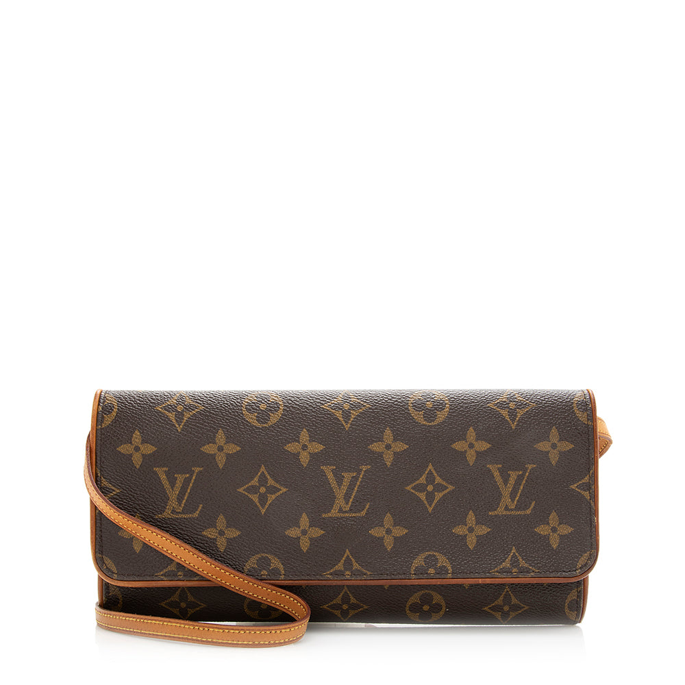 Louis Vuitton Vintage Monogram Canvas Pochette Twin GM Shoulder Bag (SHF-20344)