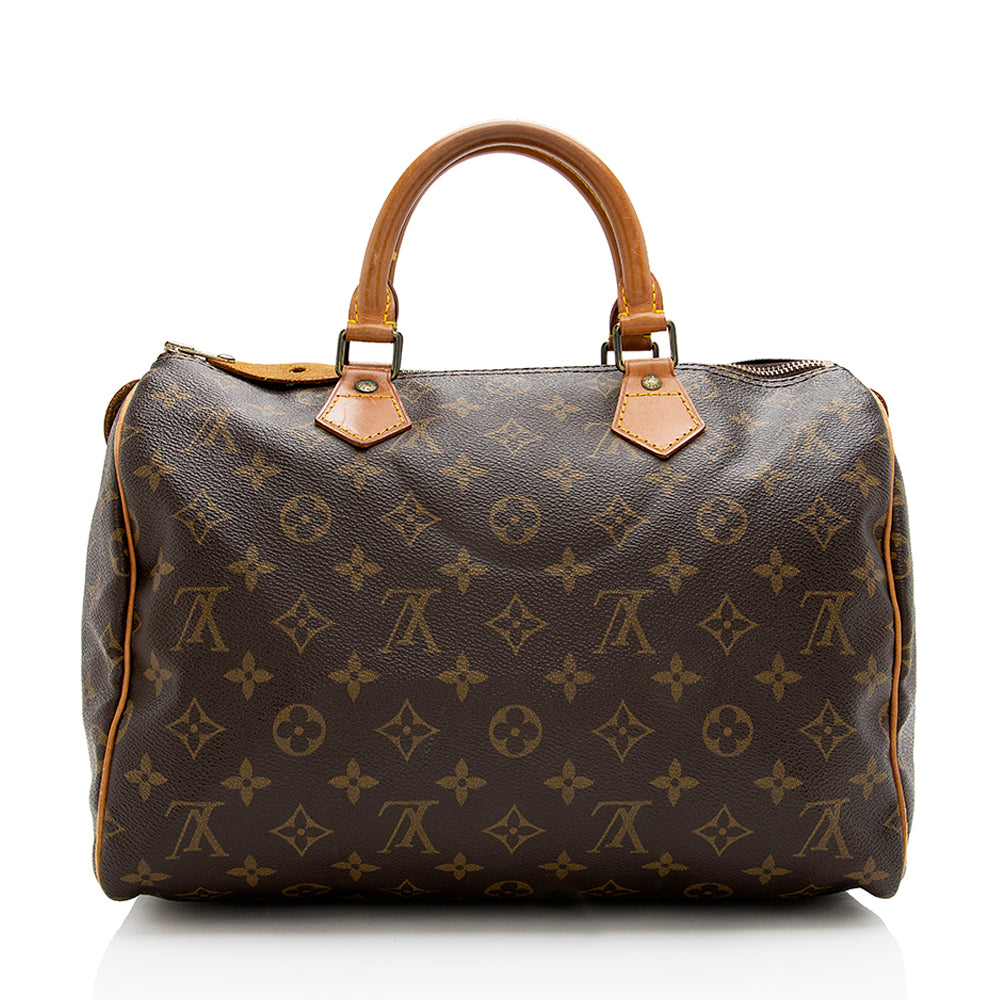 Louis Vuitton Vintage Monogram Canvas Speedy 30 Satchel (SHF-23180)