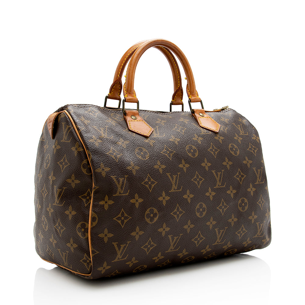 Louis Vuitton Vintage Monogram Canvas Speedy 30 Satchel (SHF-23180)