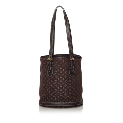 Louis Vuitton Monogram Mini Lin Bucket PM (SHG-32546)