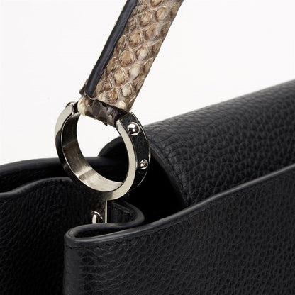 LOUIS VUITTON TAURILLON LEATHER & PYTHON SKIN CAPUCINES MM