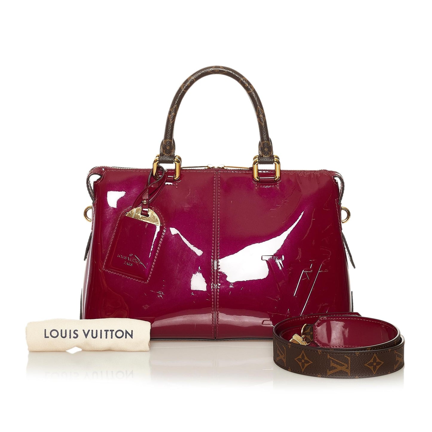 Louis Vuitton Vernis Miroir Satchel (SHG-7HC1Rh)