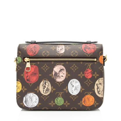 Louis Vuitton X Fornasetti Limited Edition Monogram Cameo Canvas Pochette Metis Shoulder Bag (SHF-23503)