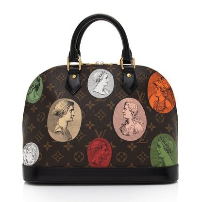 Louis Vuitton x Fornasetti Monogram Cameo Canvas Alma PM Satchel (SHF-o9NMJ3)