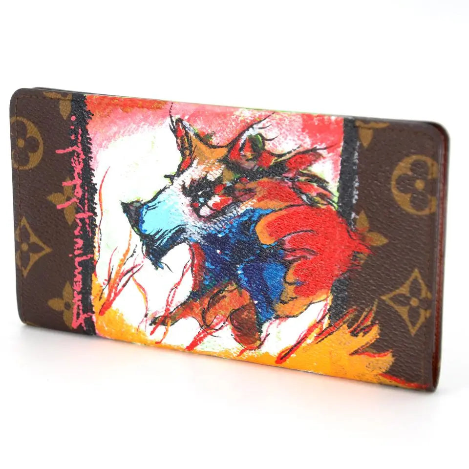 Louis Vuitton x Premium Label Monogram Canvas Art Limited Wolf Series 2019 Wallet LV-W0930P-0411