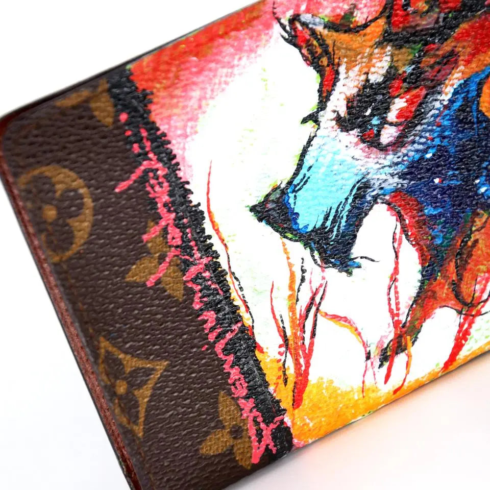 Louis Vuitton x Premium Label Monogram Canvas Art Limited Wolf Series 2019 Wallet LV-W0930P-0411