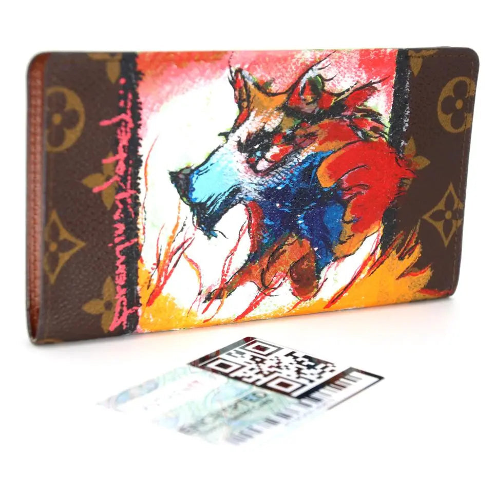 Louis Vuitton x Premium Label Monogram Canvas Art Limited Wolf Series 2019 Wallet LV-W0930P-0411