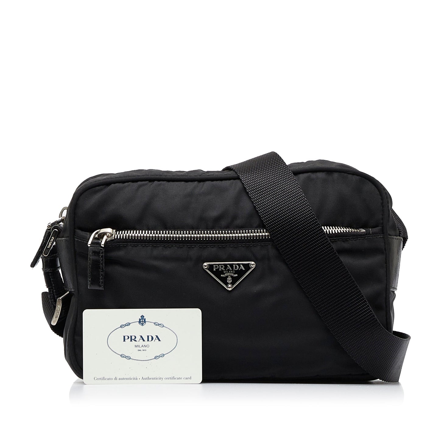 Prada Tessuto Crossbody Bag Black Nylon