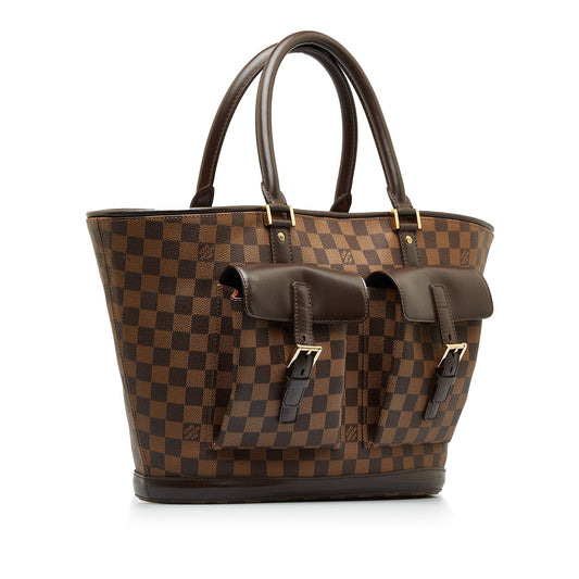 Brown Louis Vuitton Damier Ebene Manosque GM Tote Bag