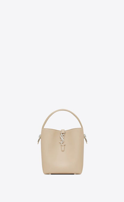 Saint Laurent Women Small Le 37 Leather Bucket Bag