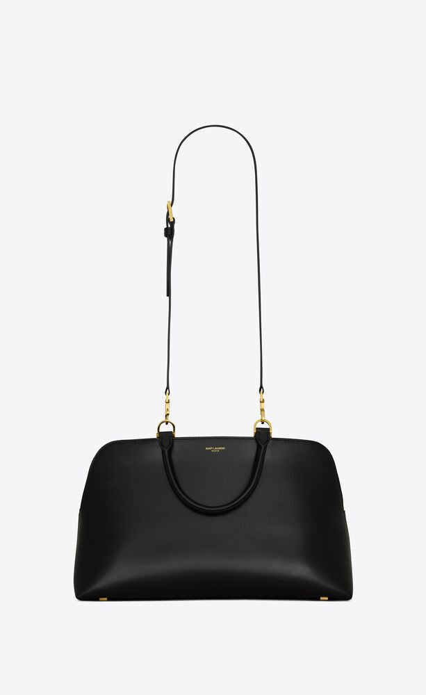 Saint Laurent Women Sac De Jour Leather Bowling Bag