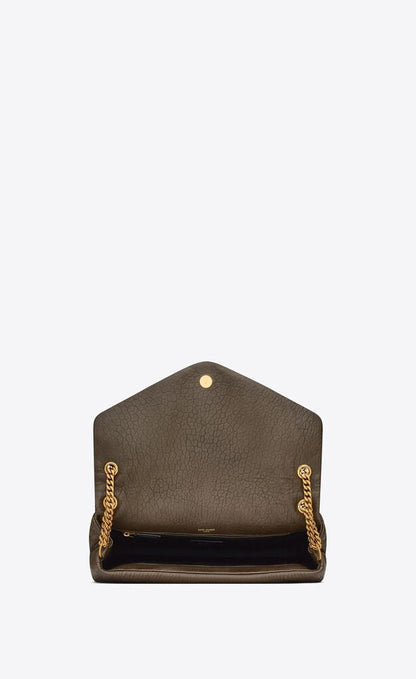 Saint Laurent Women Large Calypso Leather Shoulder Bag