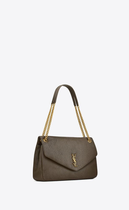 Saint Laurent Women Large Calypso Leather Shoulder Bag